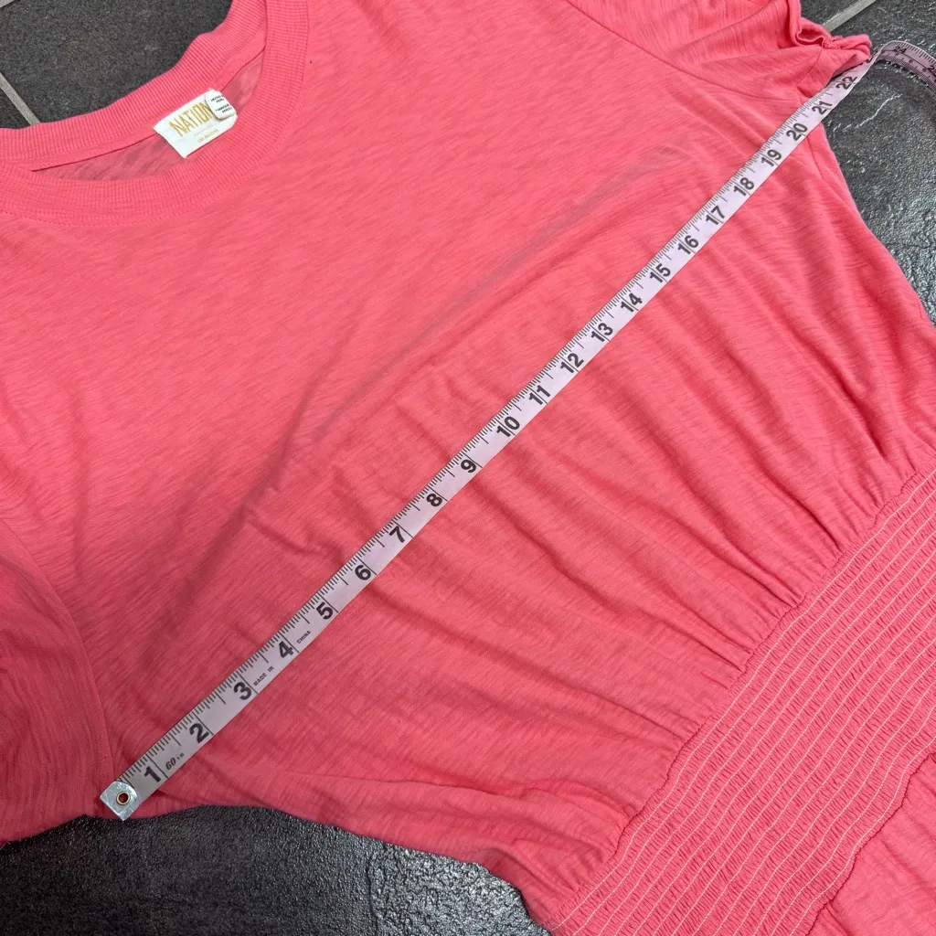 Nation LTD Moxie Easy T-Shirt Dress Short Sleeve Mini Strawberry Shake Pink XL - Image 14