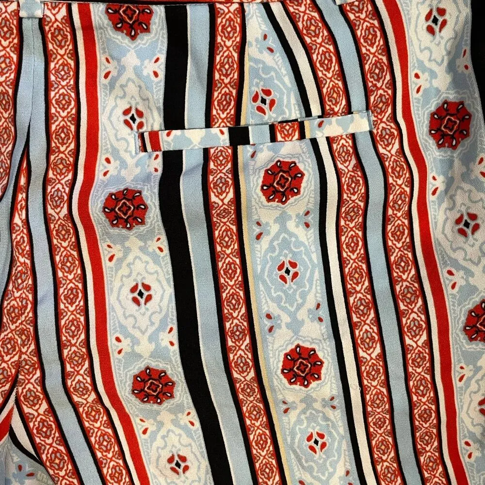 Ann Taylor Loft Womens Shorts Size 6 Blue Red Floral 3.5” inseam - Image 8