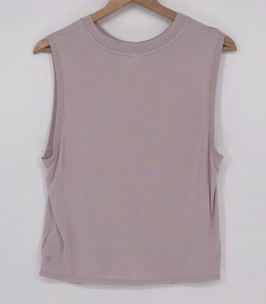 Zella Twist Front Athletic Tank Top Pink Large - Image 9