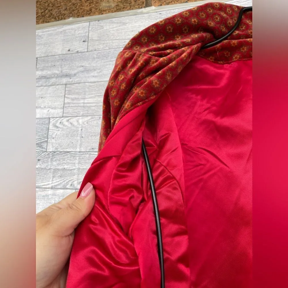 Todd Oldham Velvet Carpet Jacket Vintage 1990s size small Orange - Image 13