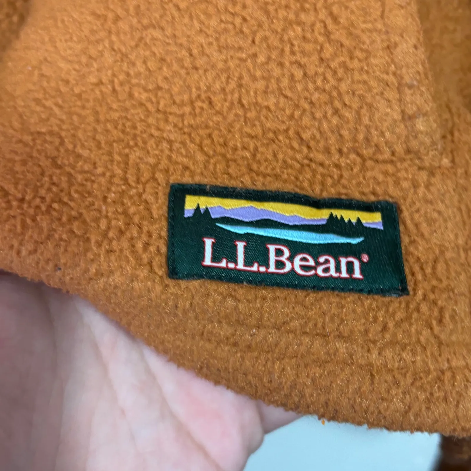 L.L.Bean Women's 3X Plus Orange Fleece Full Zip Jacket Cozy Warm Layer - Image 2