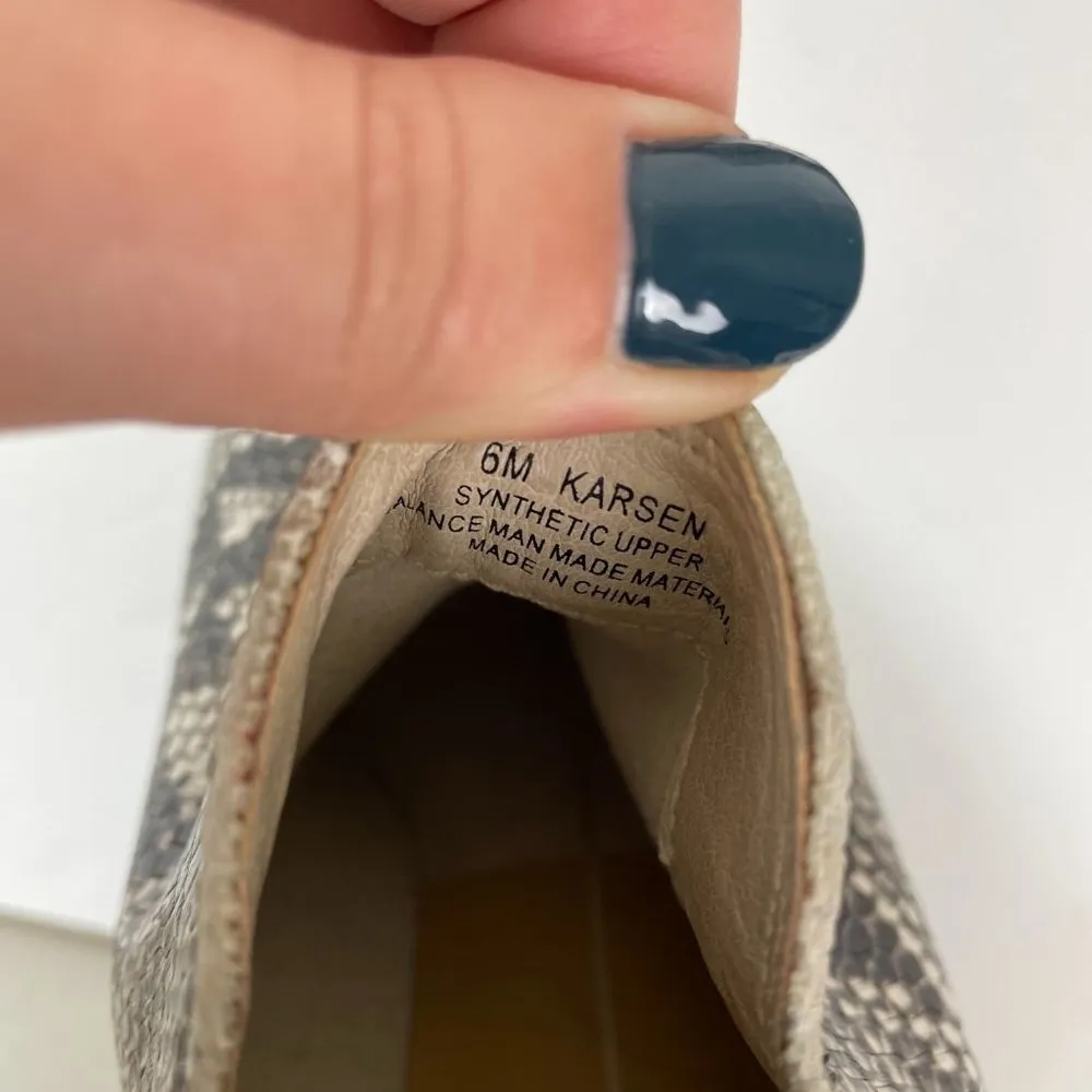 Dolce‎ Vita Woman's Sz 6 Karsen Style Snake Print Ankle Booties Fall Shoes Gray - Image 4