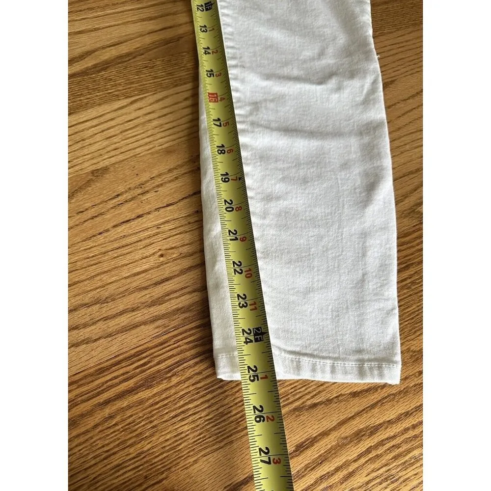 Blue Spice White Stretchy Casual Pant  Pull On Straight Leg Summer  Sz 13 - Image 6