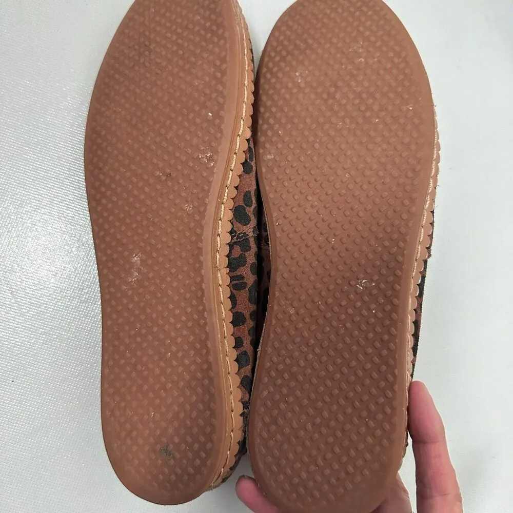 Toms Loafers Alpargata Slip On Brown Black Suede Leopard Print Flats Casual 8 - Image 8