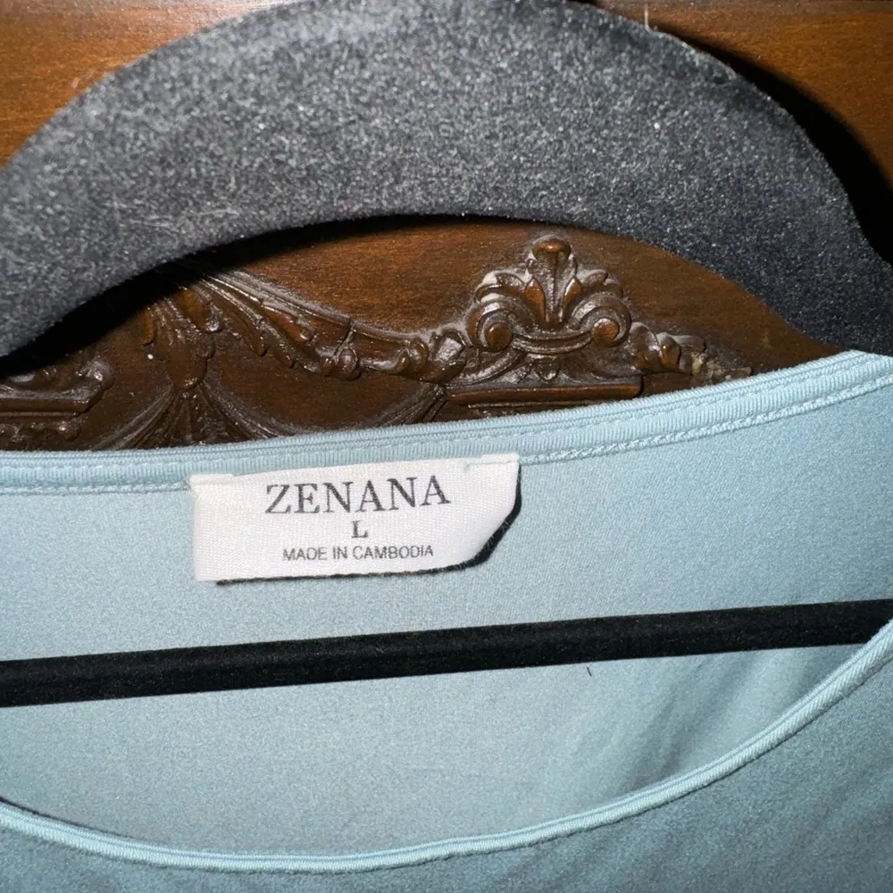 Zenana Outfitters Blue Smocked Sleeveless Tank Top - Image 3