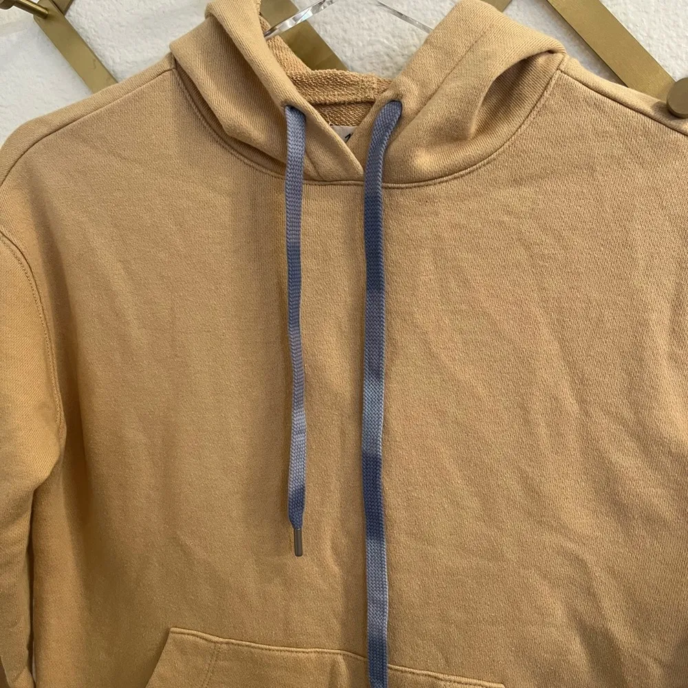 Madewell Dip Dye Drawstring Hoodie Camel XS - Image 6