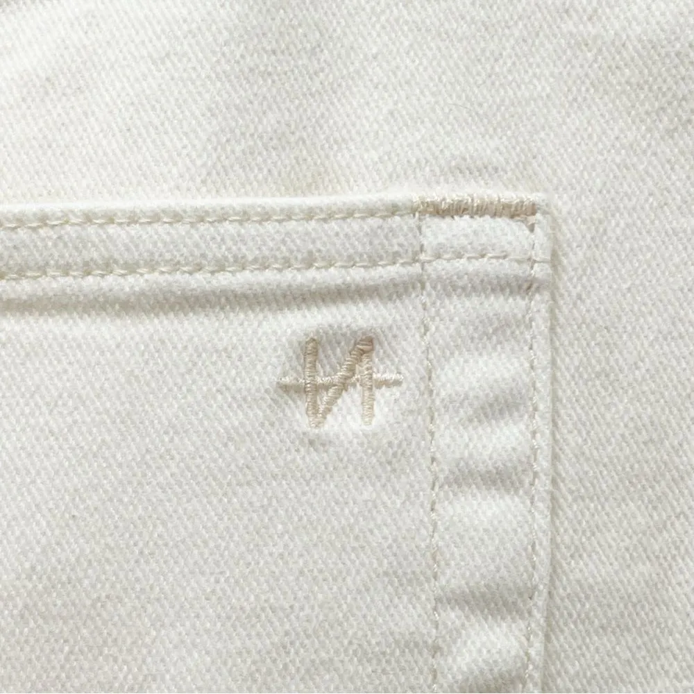 NWT NAADAM Soft Denim Wide Leg Jeans Size 14 Milk White High Rise Stretch Twill - Image 9