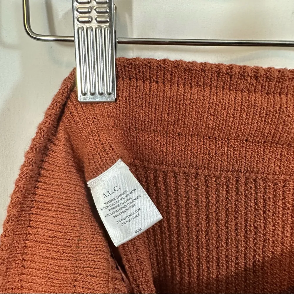 A.L.C. Martell High Rise Knit Wide-Leg Pants in Amber - Image 10