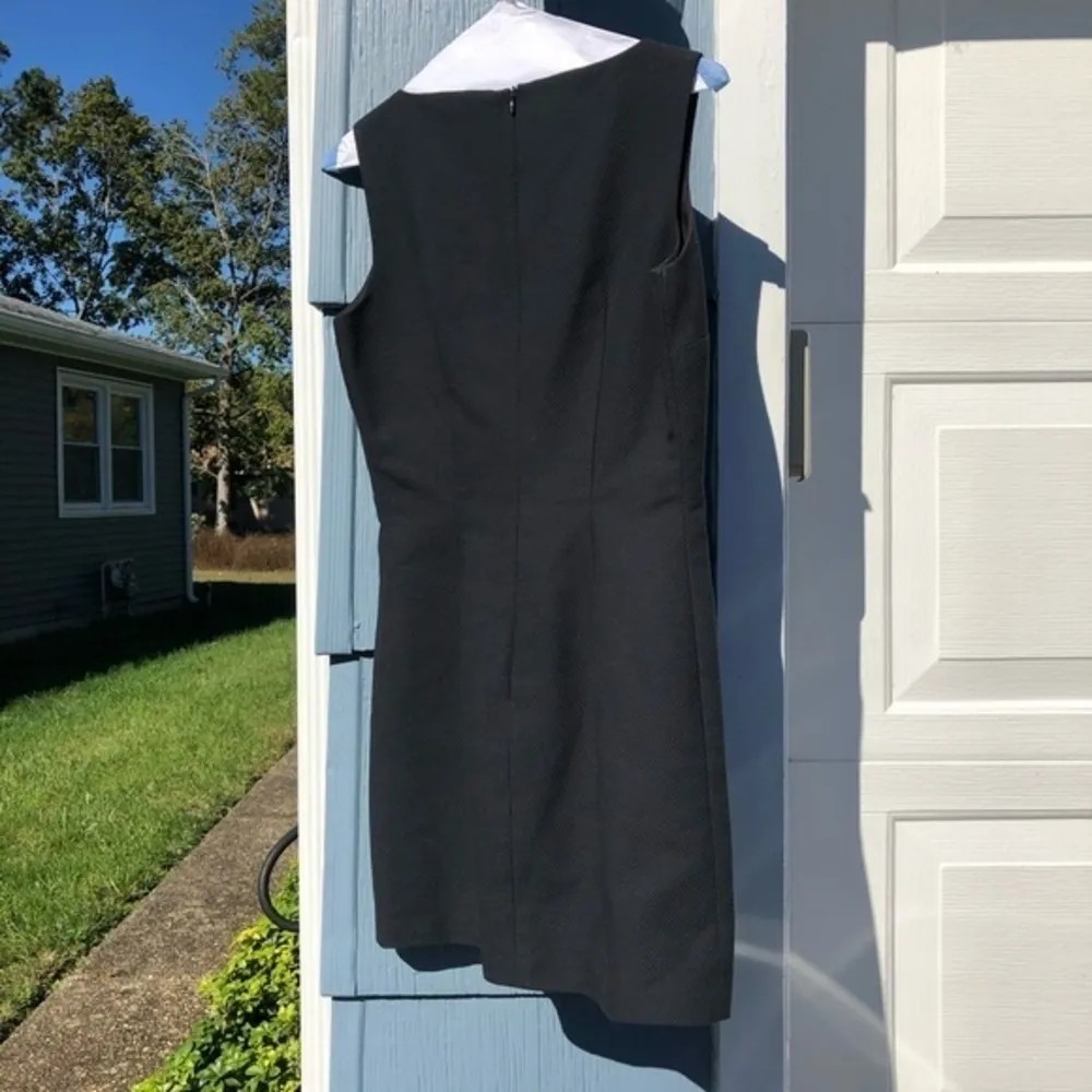 JILL STUART FITTED GOTH LBD SLEEVELESS LINED BLACK DRESS - Image 5