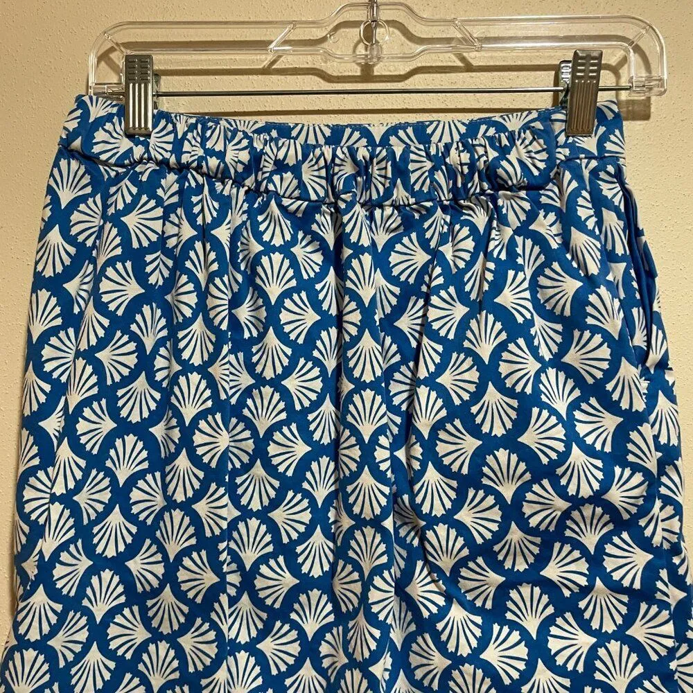 NWOT Boden Size 4L Danby Pull On Mini Skirt Blue Pattern Elastic Waist - Image 8