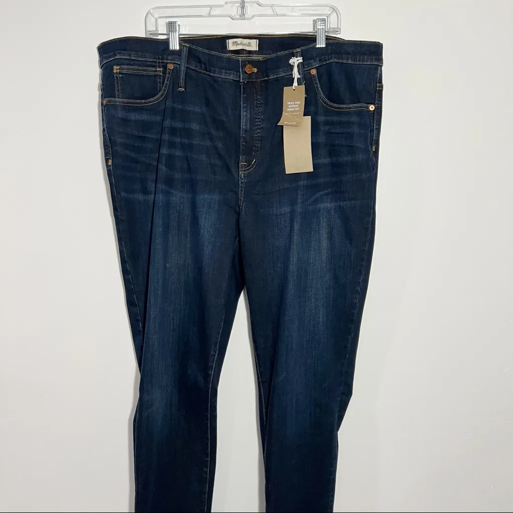 Madewell 9" Mid-Rise‎ Skinny Jeans in Larkspur Wash 36 Taller (22) - Image 3