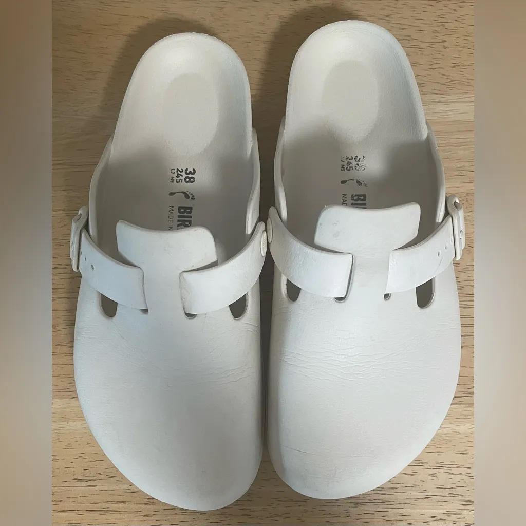 Birkenstock Boston Essentials Clog, white, lightweight, water friendly; size 38 - Image 2