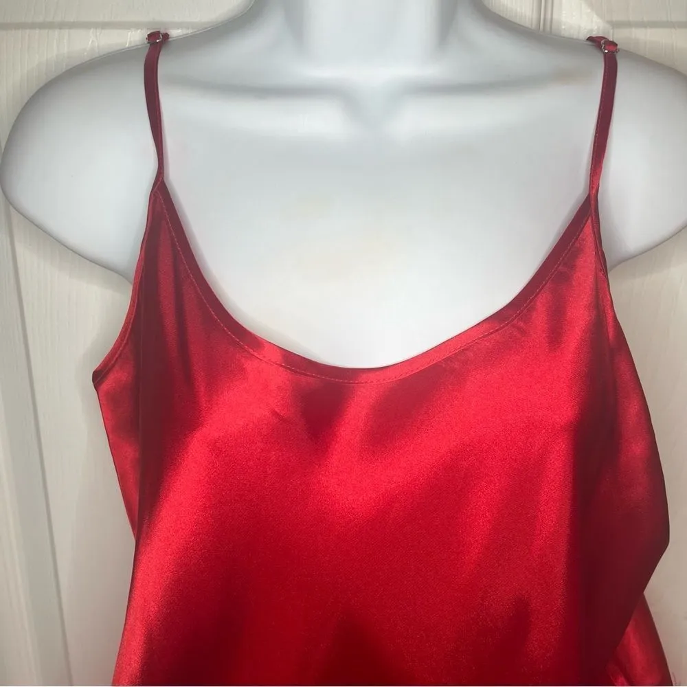 In Bloom Jonquil Nayeli Marabou Feather Trim Satin Camisole Shorts Pajamas M NWT Red Size M - Image 5