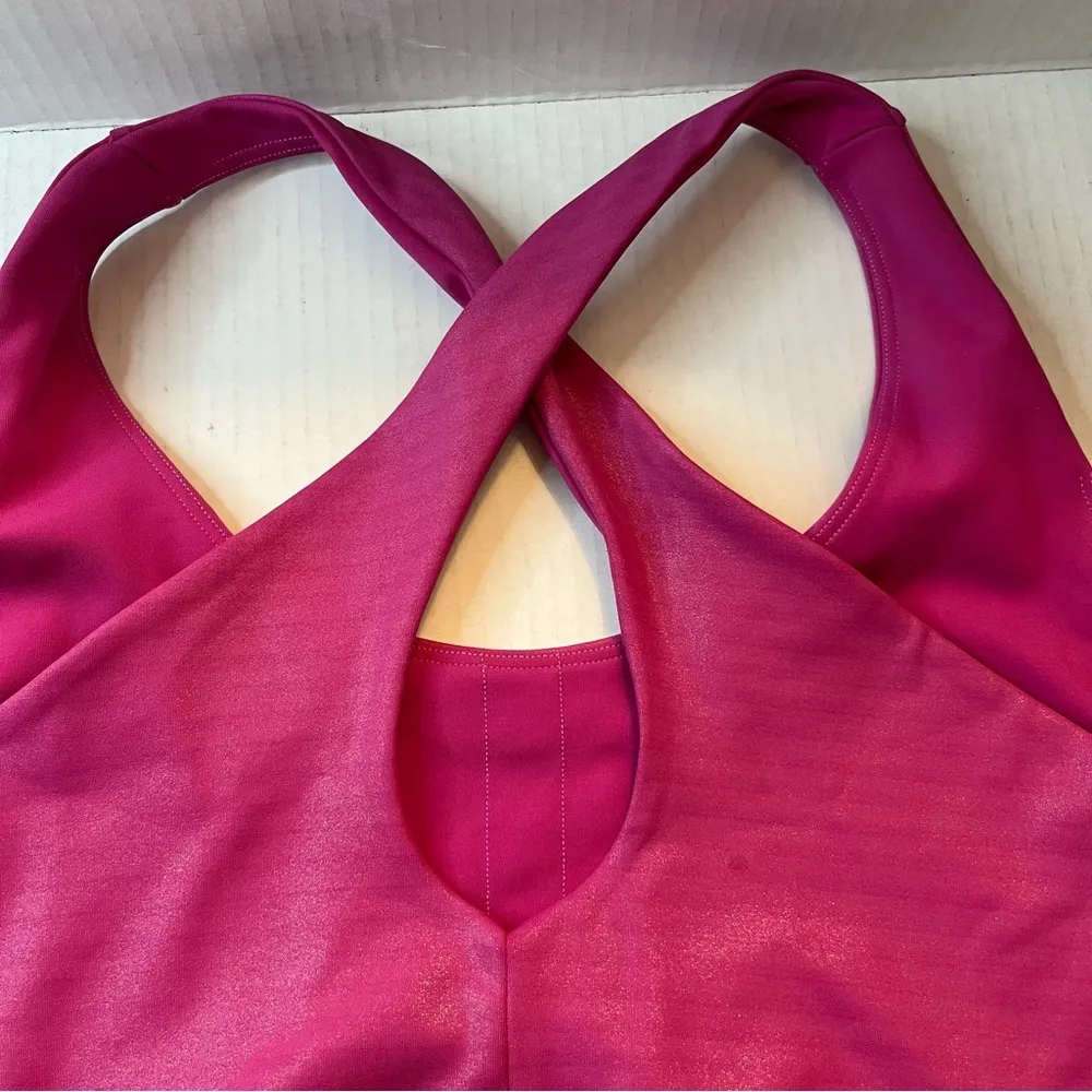 IVL Collective Sports Bra Festival Fuchsia Pink Keyhole Bra Sz 12 (L) NWT Barbie - Image 9