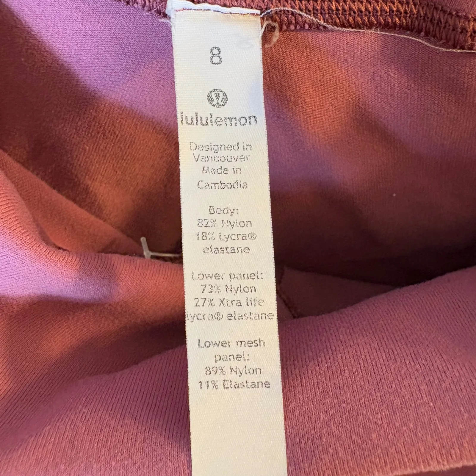 Lululemon  Roll Down Wunder Under Leggings Size 8 Mesh‎ Panel - Image 6