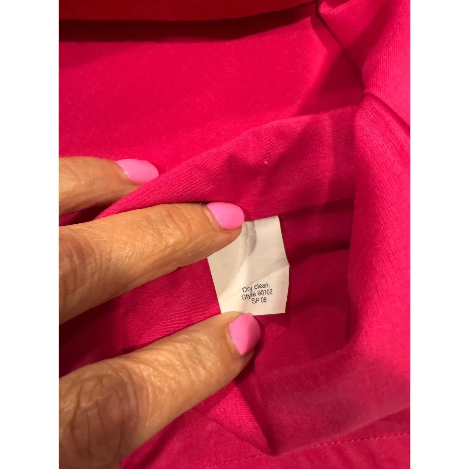 J. Crew Sleeveless‎ Fit Flare Dress Raspberry Pink Cotton Halter Back Size S - Image 7