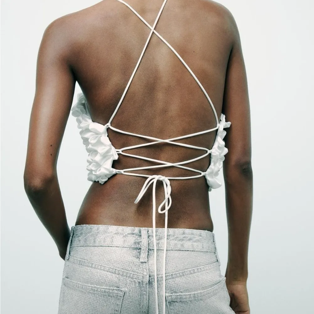 ZARA Voluminous Satin Effect Top - Image 4