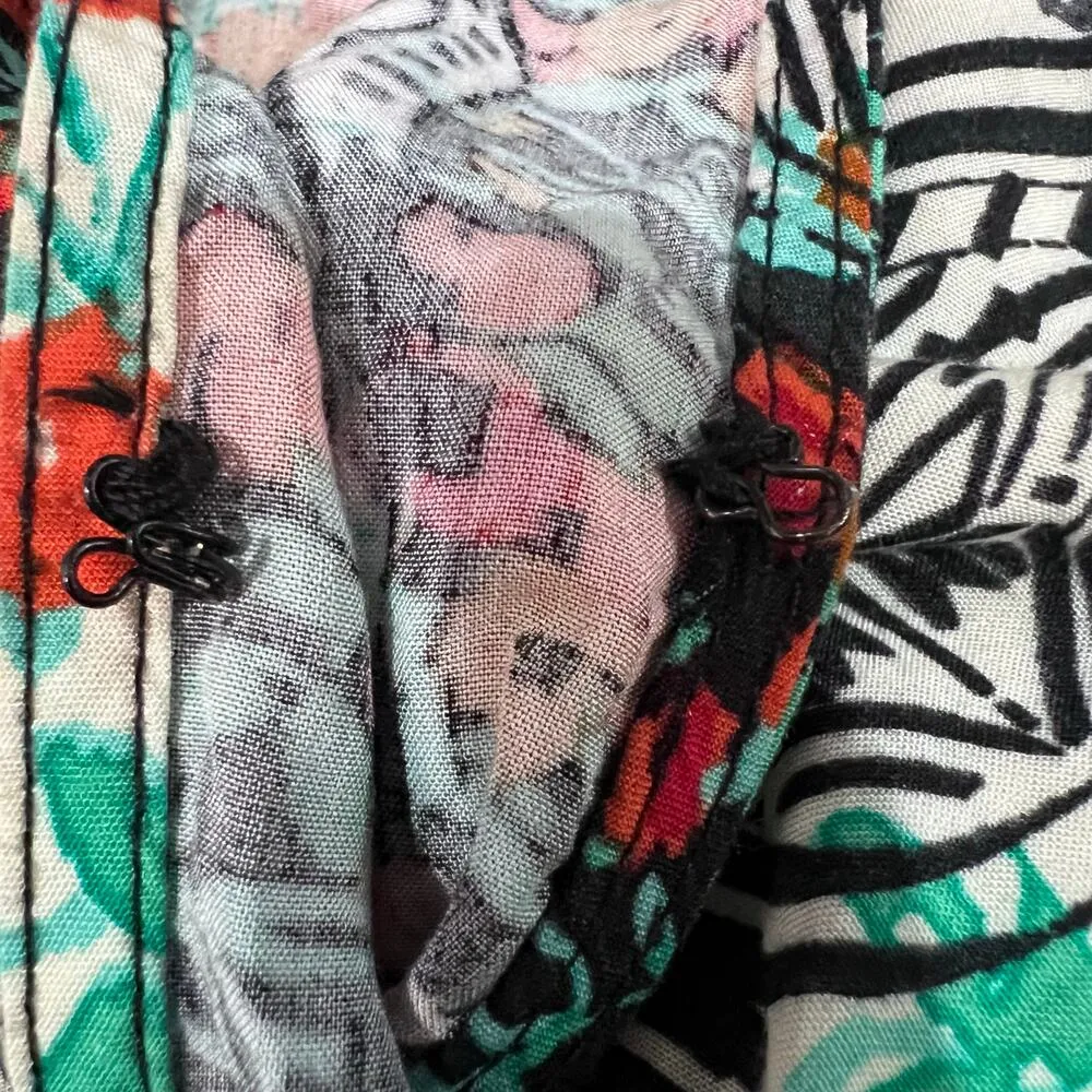 Michael Stars Size S Resort Aztec Floral Bohemian Festival Kimono Sleeve Romper - Image 2