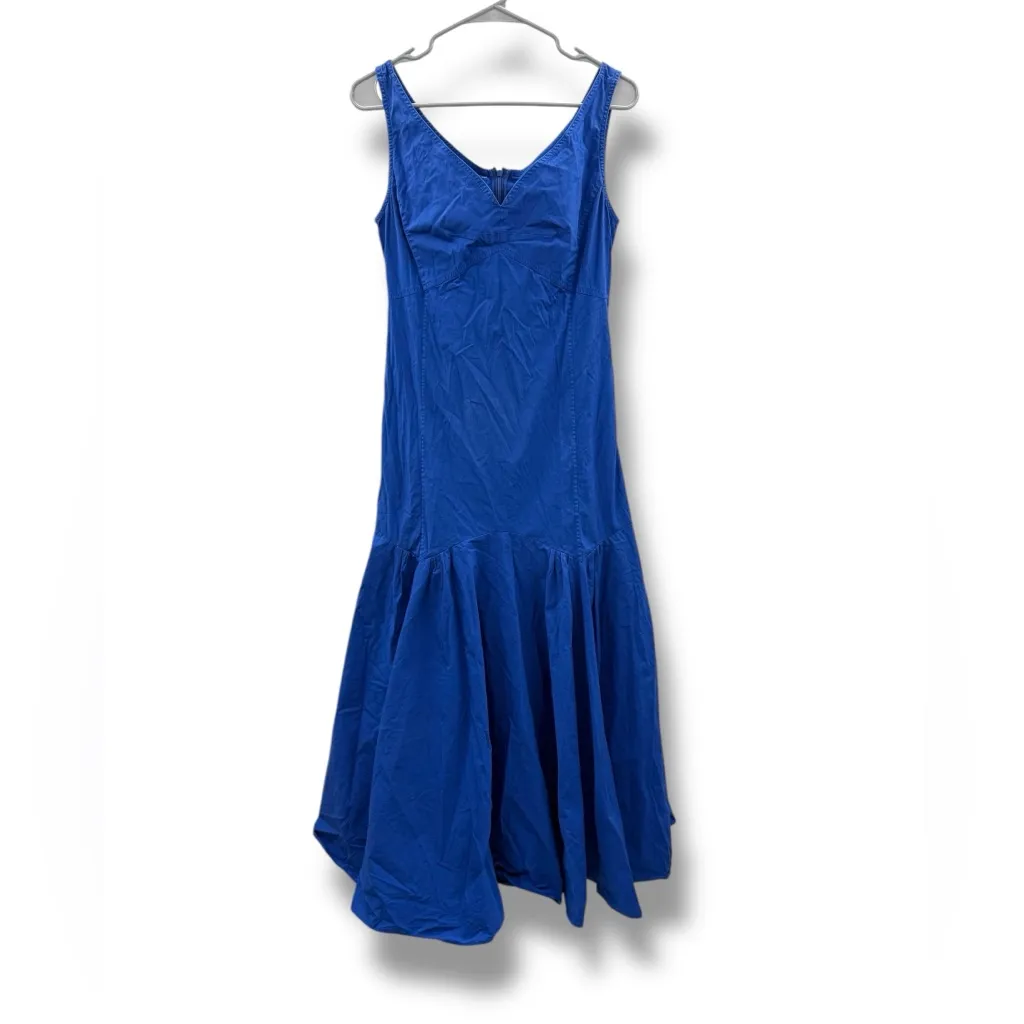 CALLAS Kinley Poplin Midi Dress Women’s Size 8 Sweetheart Neck‎ Sleeveless Blue - Image 3
