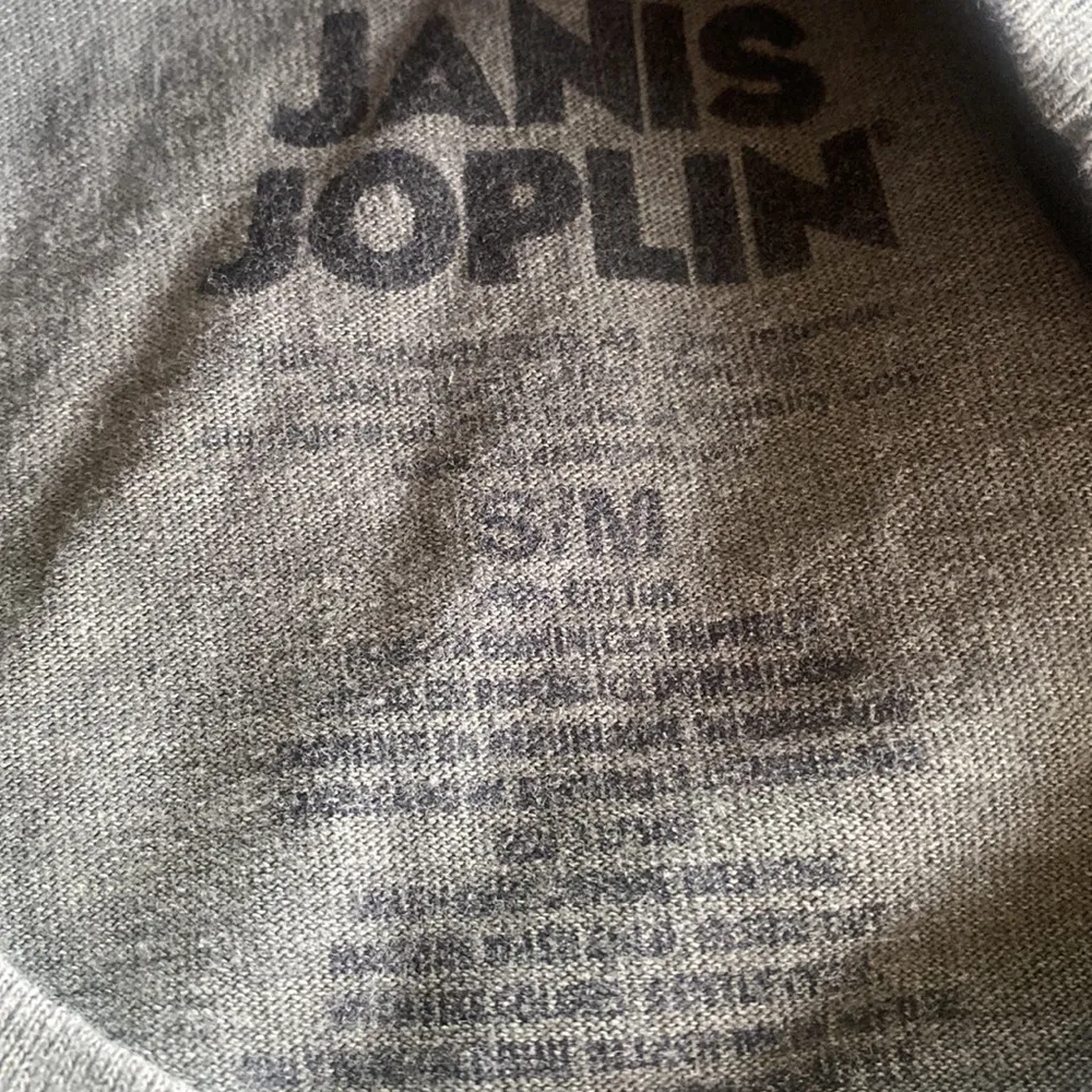 Janis Joplin Grey Vintage Tee unisex medium Gray - Image 4