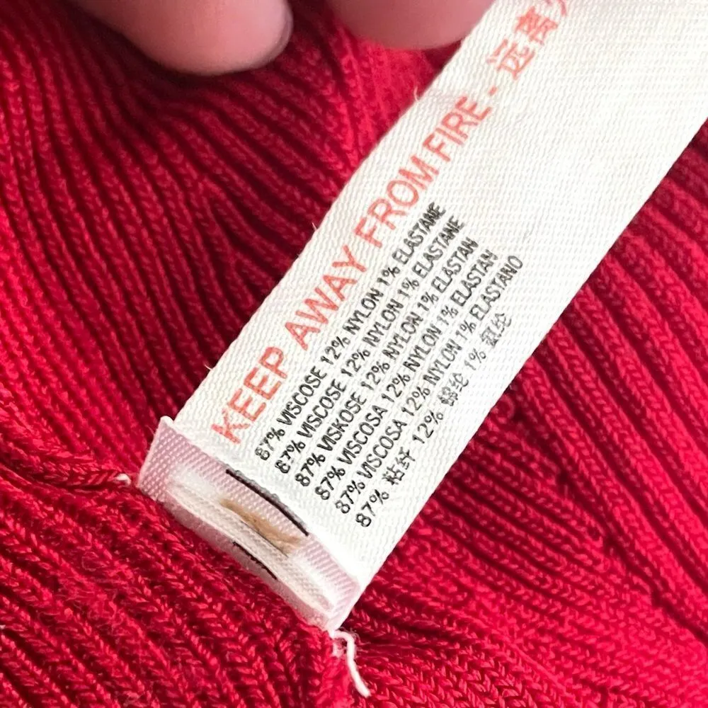 Free people red fitted cross cross back sweater - Image 8