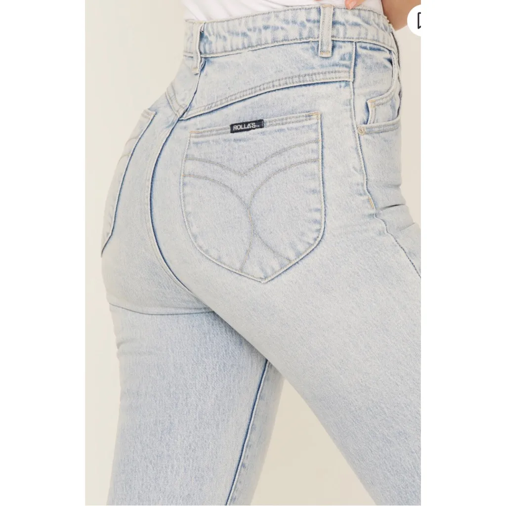 ROLLA'S High Rise Straight Jeans Size 26 Blue - Image 3