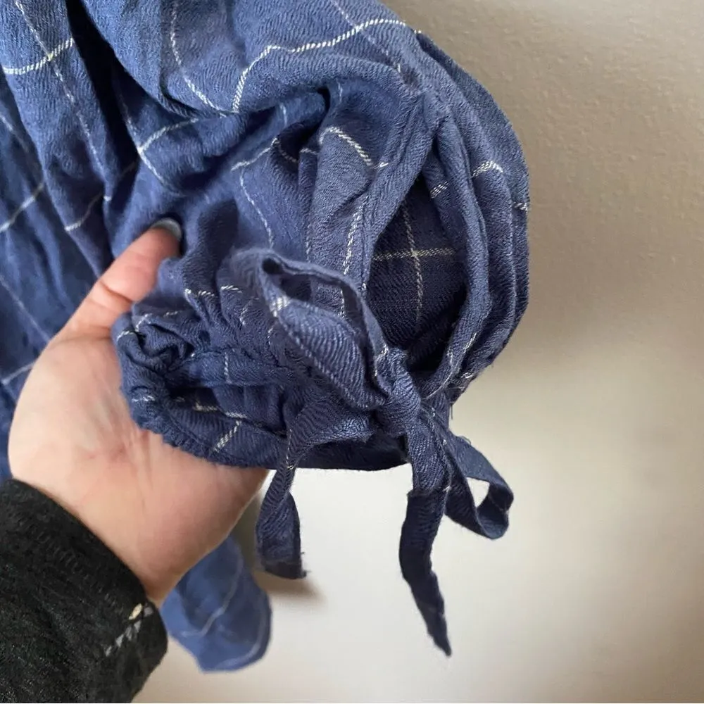 Melrose & Market Dress Long Sleeve Plaid Blue Mini Casual - Image 8