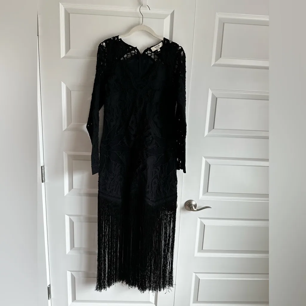 SEA New York Liesel Embroidered Fringe‎ Dress - Image 6
