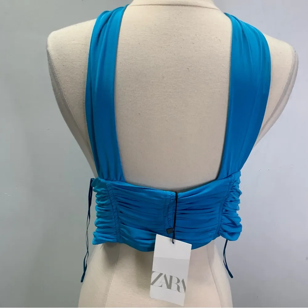 ZARA Draped crop top 3137/352 size L festival summer party y2k vibes - Image 11