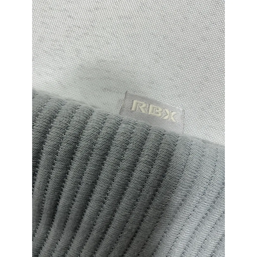 Womans RBX Long Sleeve Pullover Hoodie Large Gray Textured Side Slits - Image 7