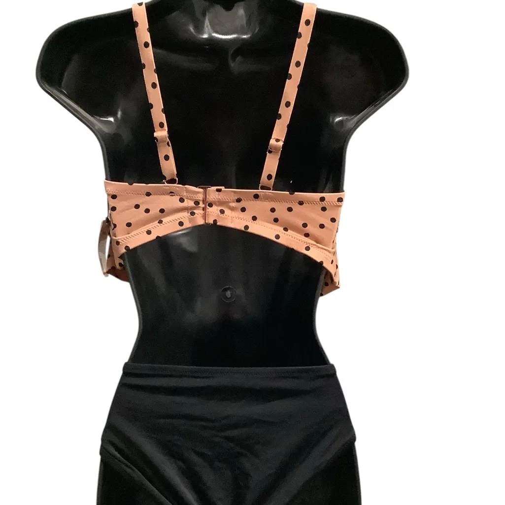 Shade & Shore Copper Polka Dot Top & Black Bottom Bikini BRAND NEW W/Tag - Image 4