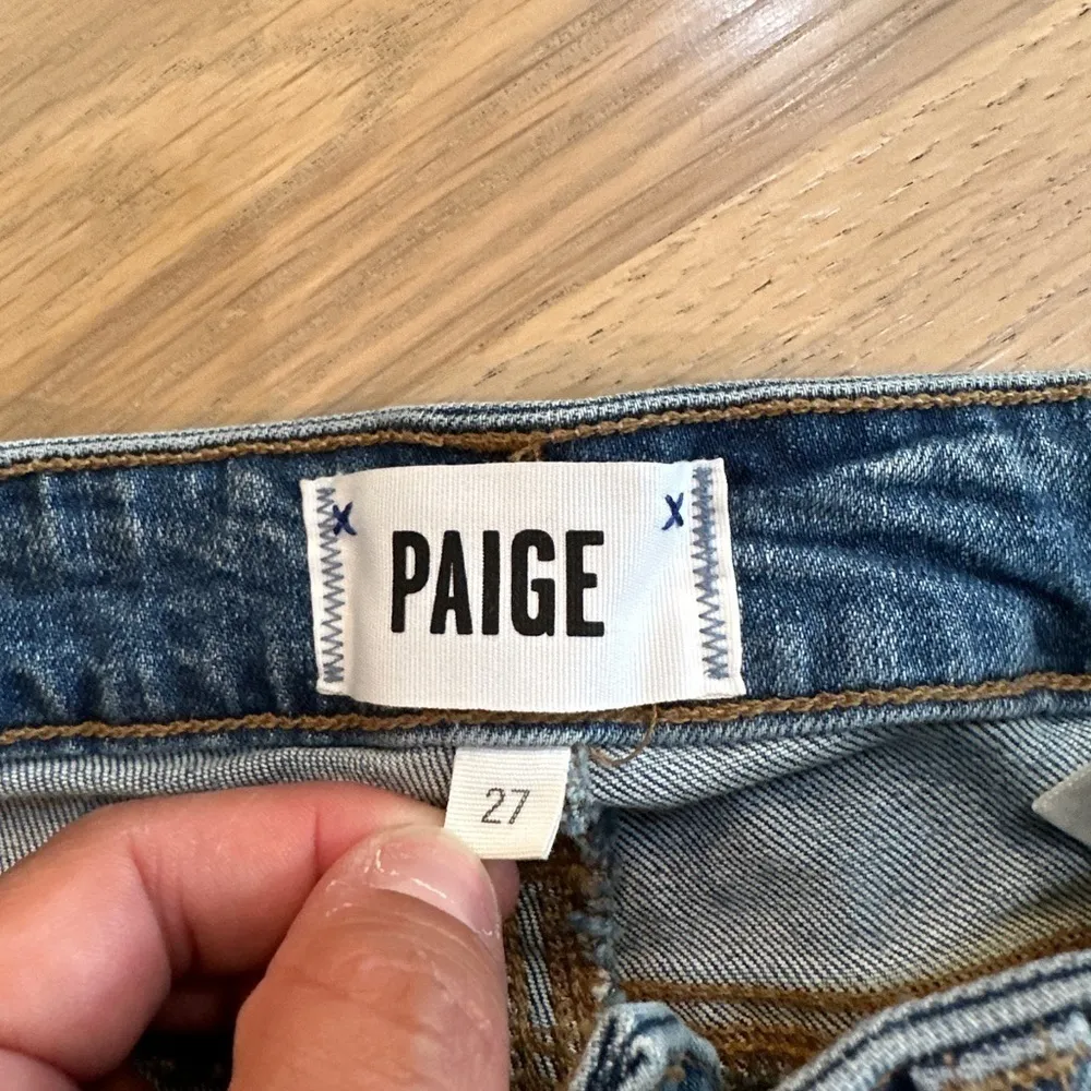 PAIGE jacqueline straight bex embellished cropped ankle jeans size 27 - Image 6