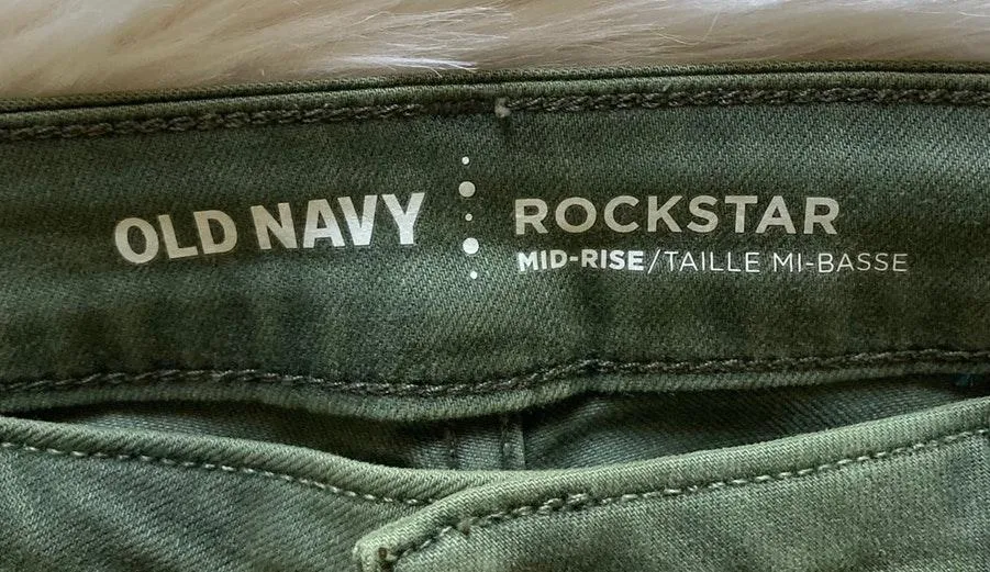 Mid Rise Rockstar Olive Green Jeans - Image 6