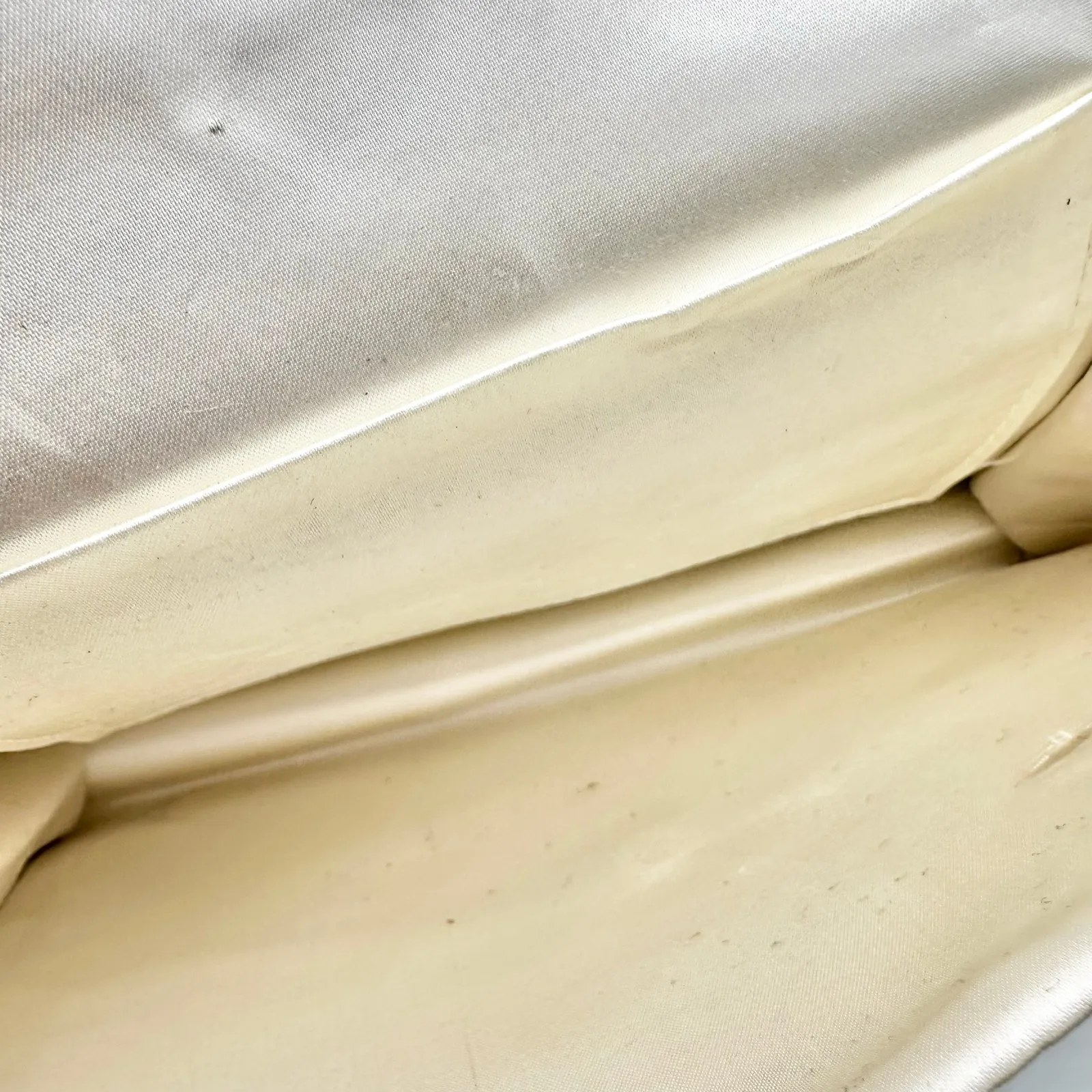 Vintage Ivory Silk Bead Sequin Front Flap Evening Bag Top Handle Strap Hong Kong - Image 7