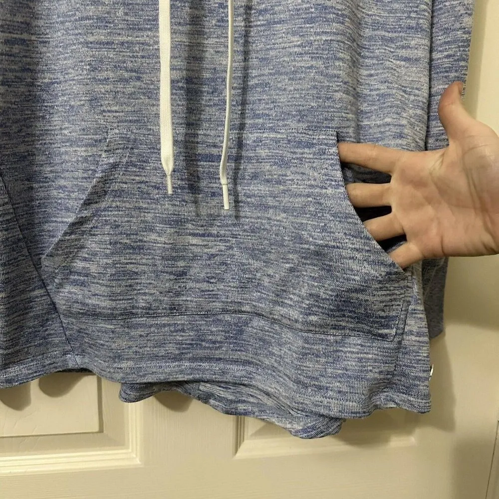 Marc New York by Andrew Marc Performance Classic Heathered Blue Hoodie Sz S - Image 3