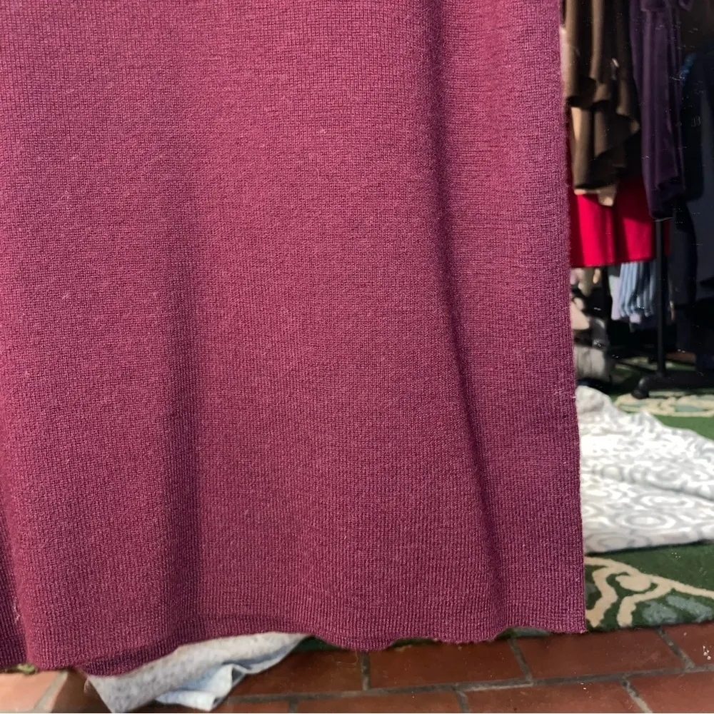 OLD Navy collection red sweater tank top turtleneck mock neck WOOL blend M - Image 9