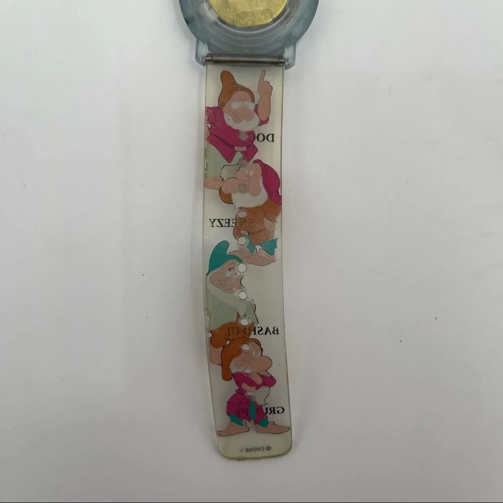 VINTAGE DISNEY Watch Snow White Seven Dwarfs Y2K 90s Adjustable Needs Battery - Image 2