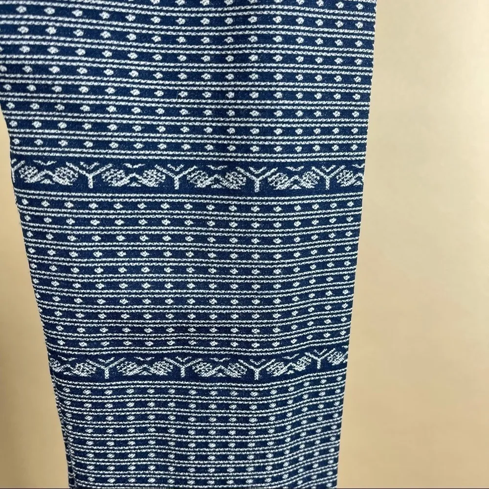 Lucky Brand Size Small Women’s Printed High Waist Legging Blue Winter Diamond - Image 3