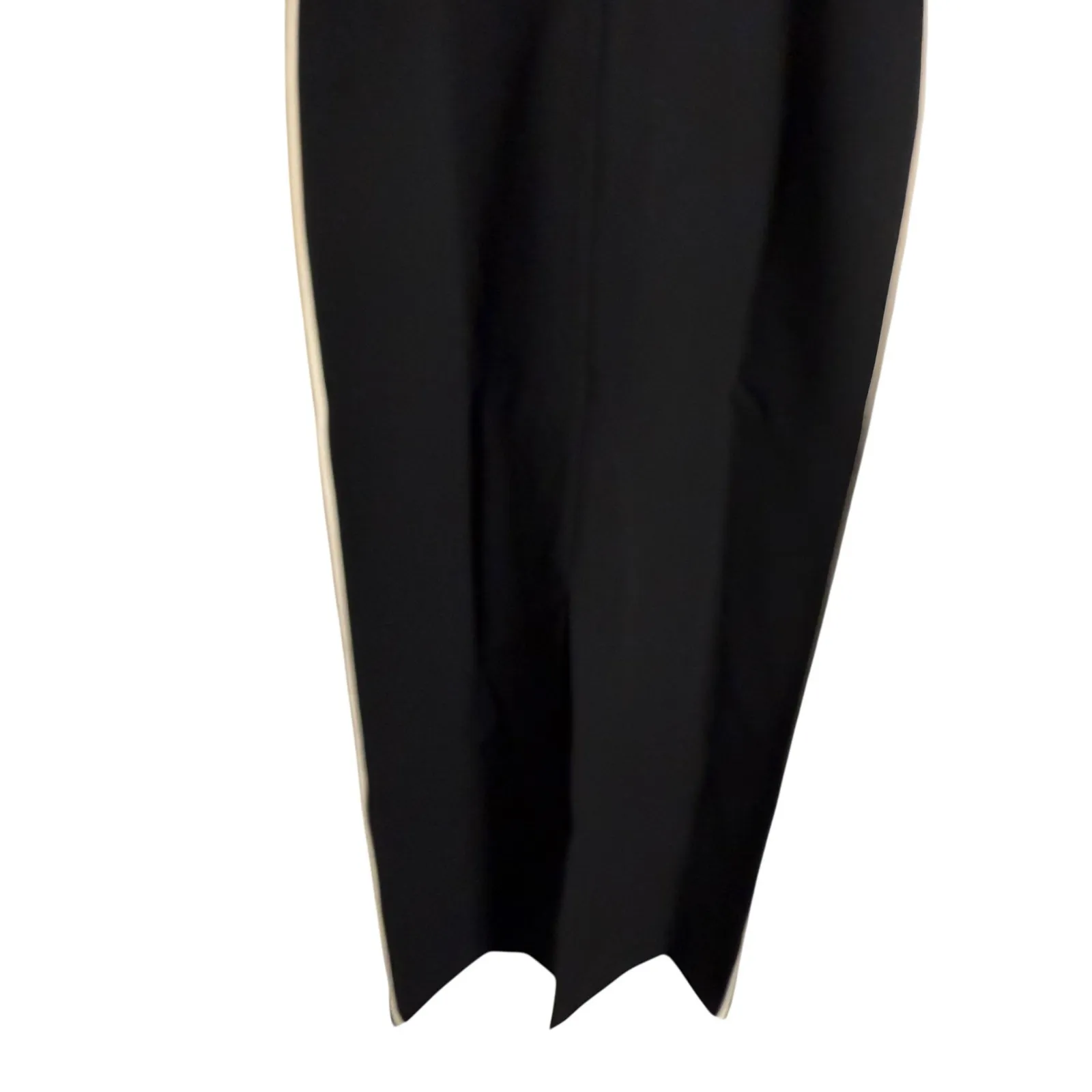 Paris Georgia Black Cream Sweetheart Heart Minimalist Cocktail Midi Dress Size M Size M - Image 11