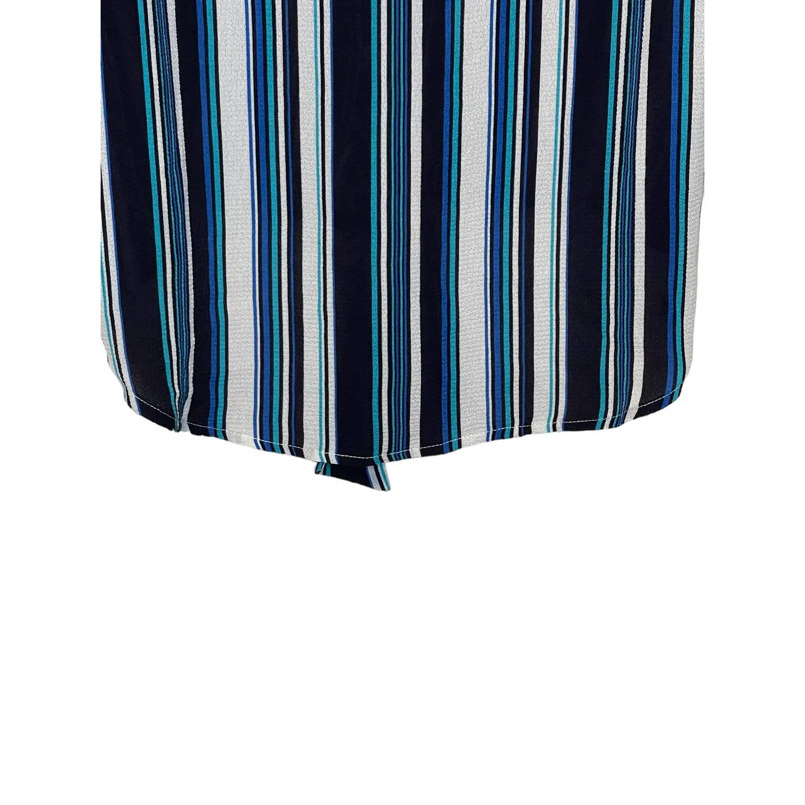 Hyped Unicorn‎ Women Stripe Tie Front V-Neck Top Hi-Lo Dolman Sleeve Small NWT - Image 8