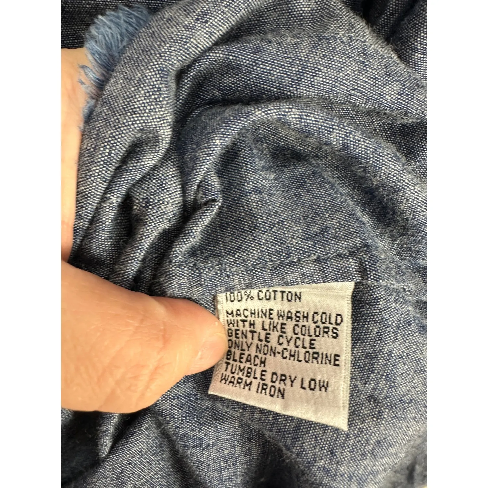 Talbots Chambray Dress 10 Blue Cottagecore Coastal Preppy Belted Midi Chic - Image 5