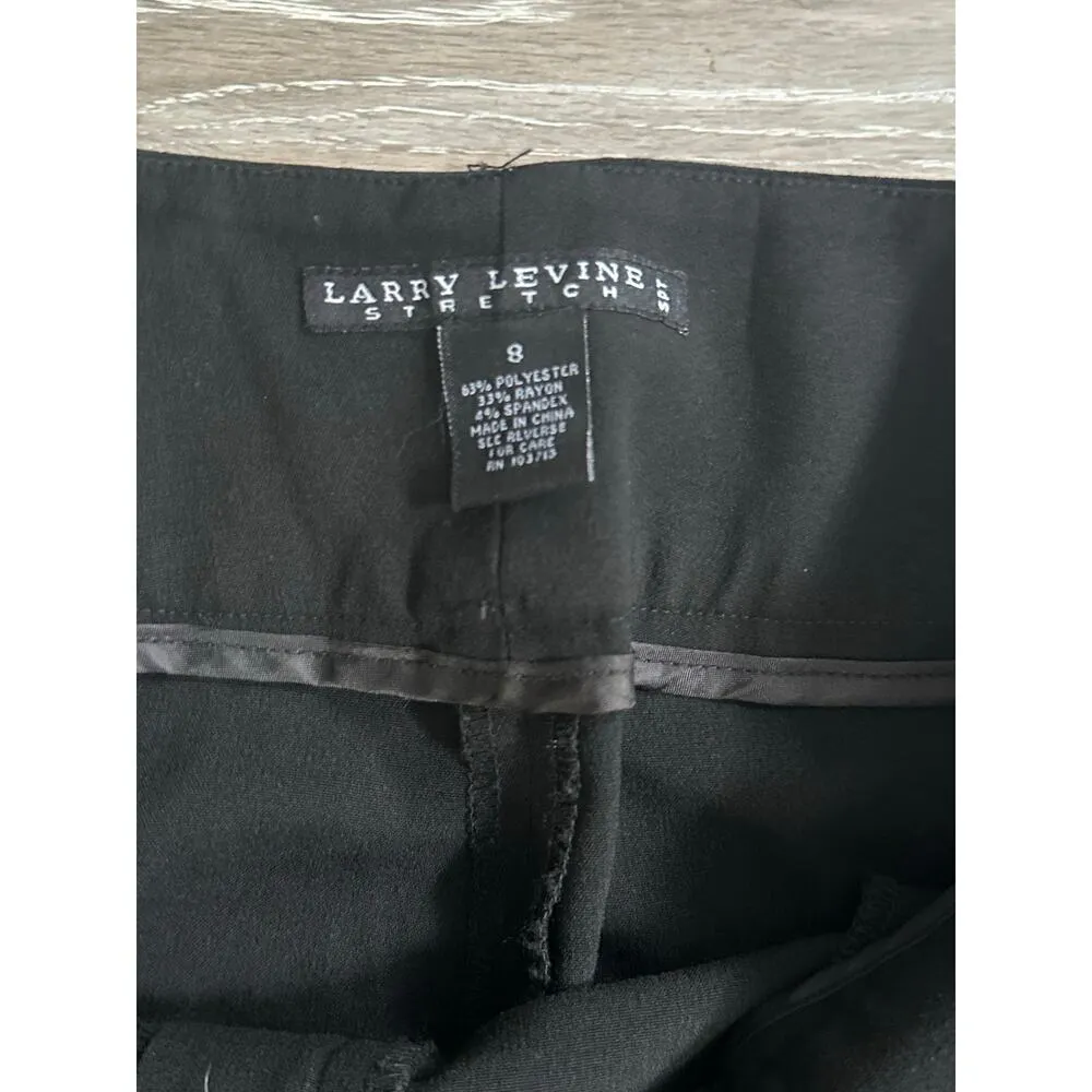 Larry Levine Stretch Black Dress Pants Size 8 - Image 2
