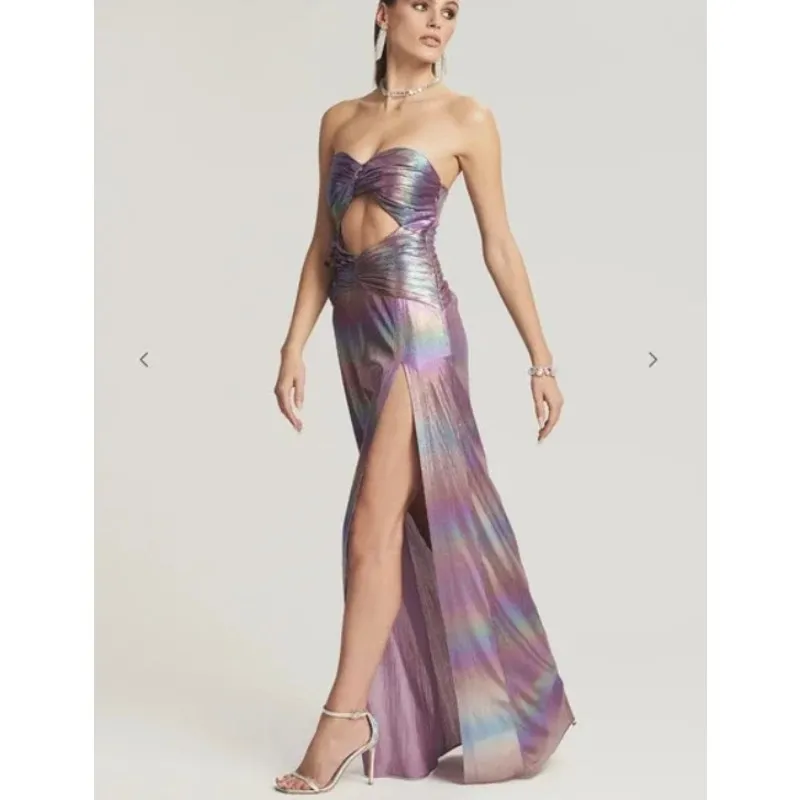 Retrofete Soleil Dress Lilau Lilac Aurora Iridescent Womens New X-Large - Image 13