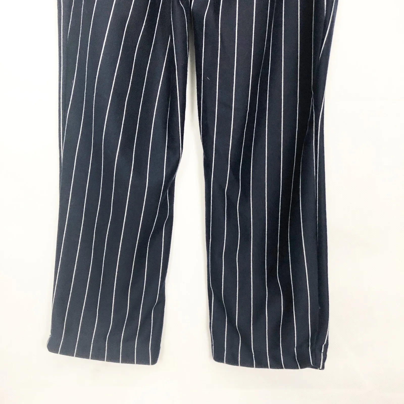 Yikeke Womens Striped Pants Medium Ankle Length Career Office Business Workwear Blue - Image 10