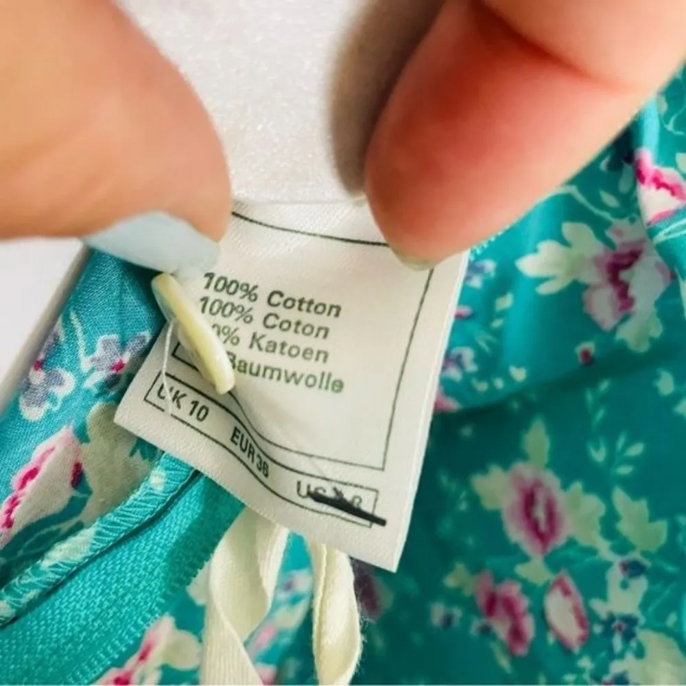 Vintage cottage core / boho floral puff sleeve Laura Ashley dress size 8 - Image 7