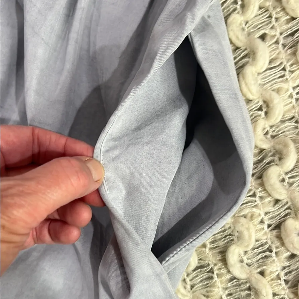 Tea n Rose Gray Dusty Light Blue Empire Waist Dress with Scoop Neckline - Image 7