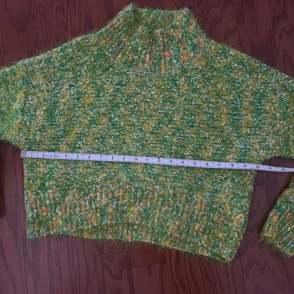 Free People Women's Stardust Pullover Lemon Lime Green Combo S - Image 8