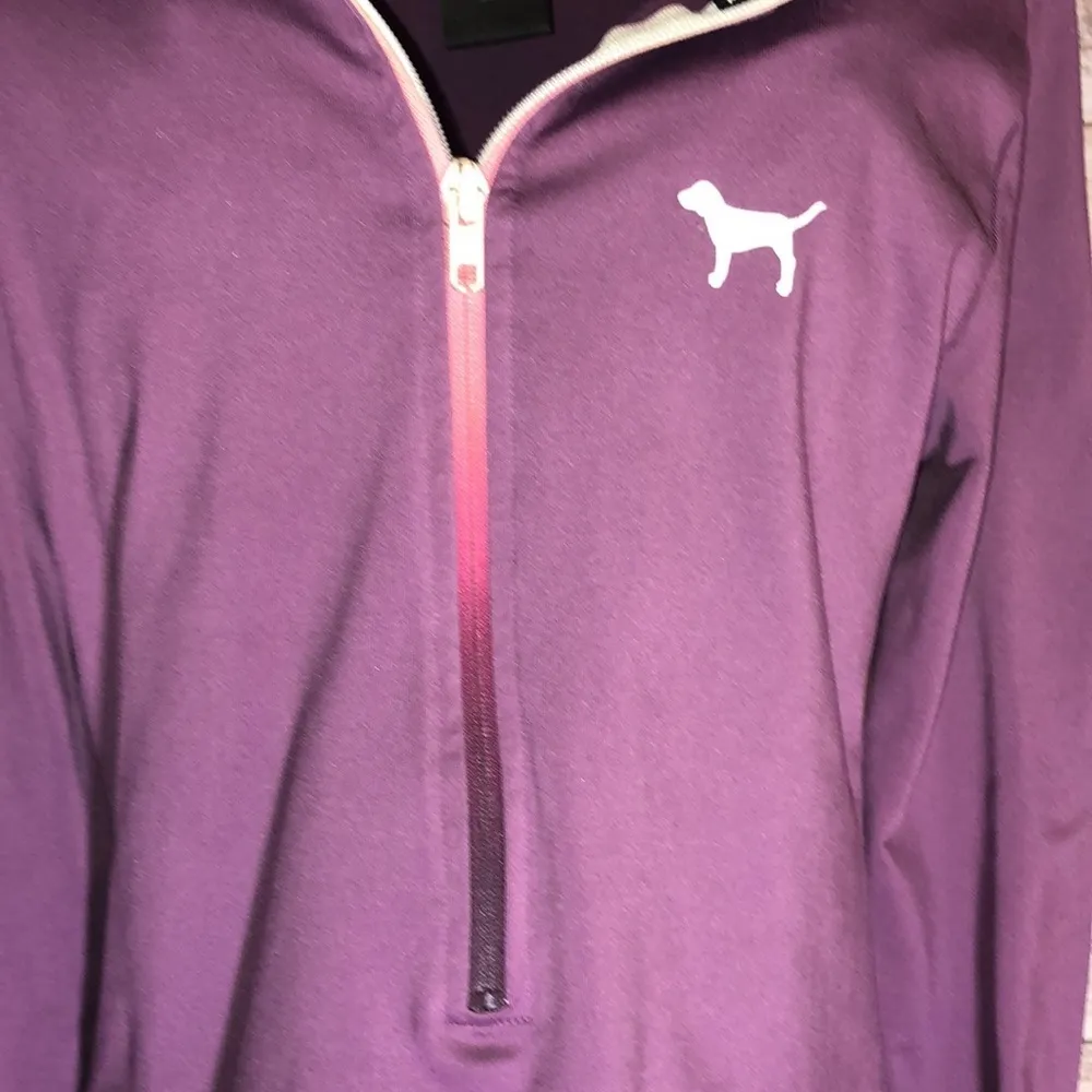 Victoria’s Secret PINK quarter zip sweatshirt ultimate size small purple workout - Image 3