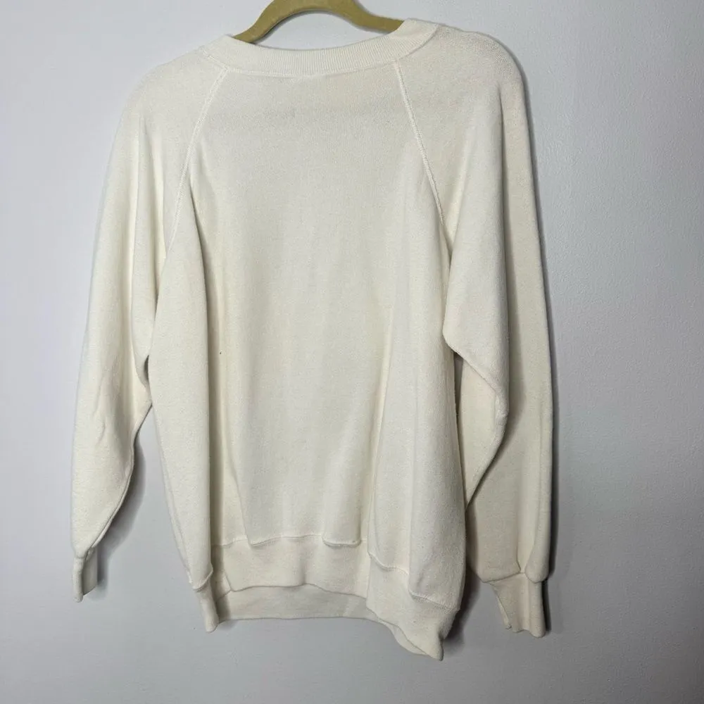 Vintage Hanes off white crewne size large - Image 5