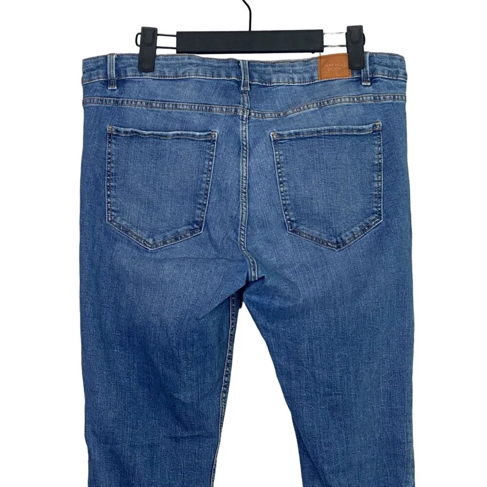 ZARA Denim Collection Mid Rise 90s Skinny Stretch Slim 5-Pocket 12 Blue #3283 - Image 6